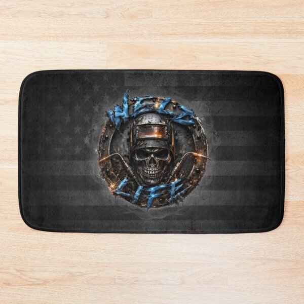 Item preview, Welder Skull Welding Helmet Blue Collar Design designed and sold by artistwill.
