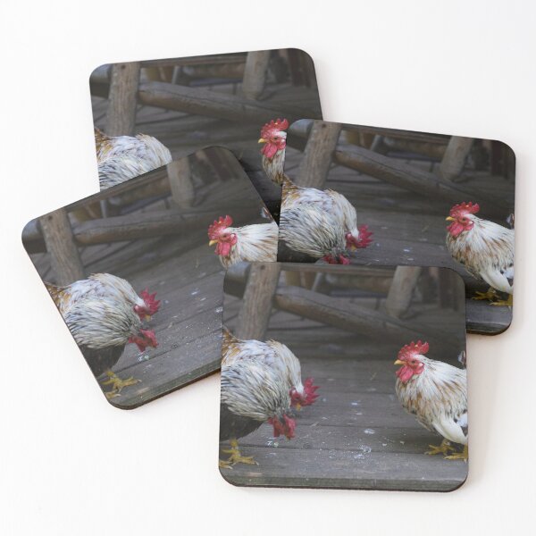 Item preview, Roosters Facing Off Rustic Farmyard designed and sold by MDCCo.