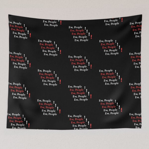 Item preview, Ew People Funny Introvert Quote White Red Typography designed and sold by DOROTA-0909.
