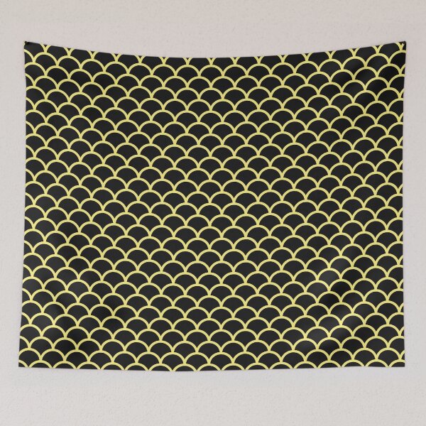 Item preview, Black And Yellow Scales Pattern designed and sold by pattern-archive.