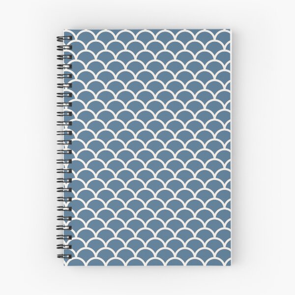 Item preview, Blue And Cream Scales Pattern designed and sold by pattern-archive.