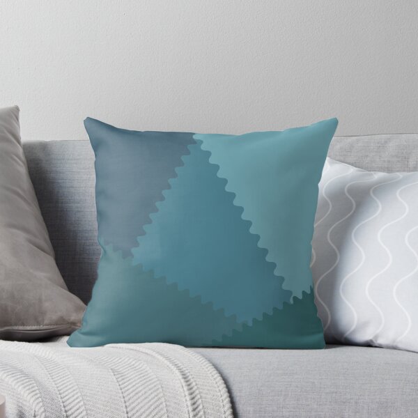 Item preview, Geometric pattern in aquamarine color with zigzag edge designed and sold by ZorianArt.