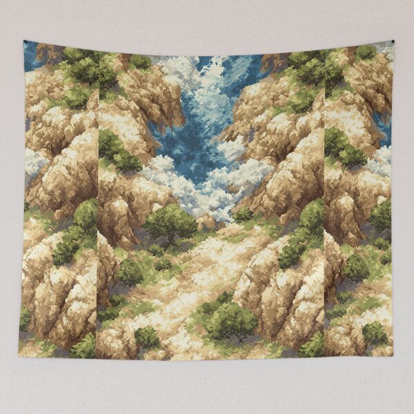 Item preview, Rocky Desert Canyon Path Pixel Art designed and sold by Piotrek0001.