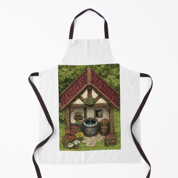 Item preview, Medieval Village House with Water Well Pixel Art designed and sold by Piotrek0001.