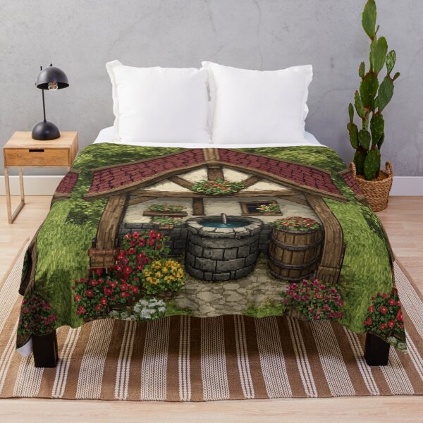 Item preview, Medieval Village House with Water Well Pixel Art designed and sold by Piotrek0001.