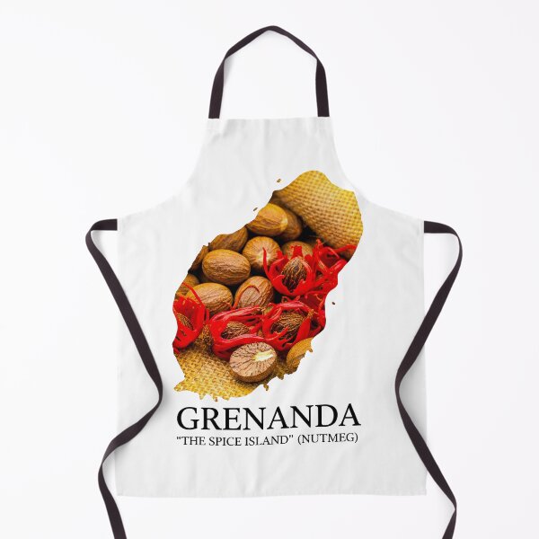 Item preview, Grenada Map Art - The Spice Island Nutmeg Design designed and sold by AbulailArt.