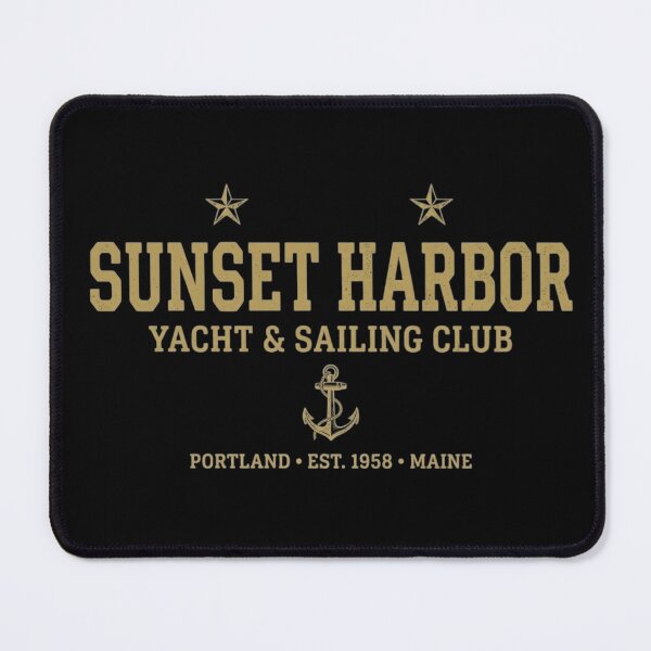 Item preview, Sunset Harbor – Nautical Typography Emblem designed and sold by Dogandesighn.