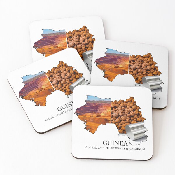 Item preview, Guinea Map Art - Global Bauxite Reserves & Aluminum Design designed and sold by AbulailArt.