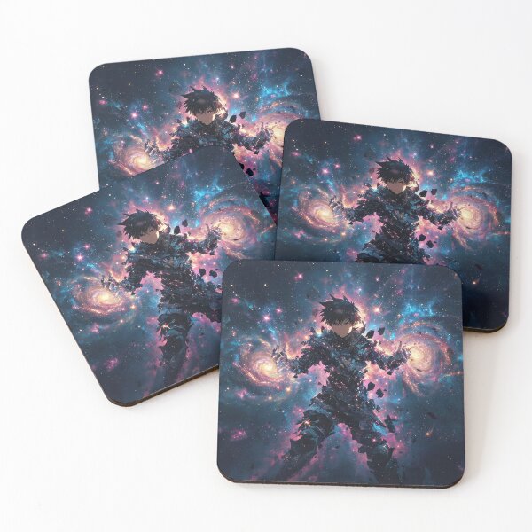 Item preview, Awakening of the Cosmic Sovereign: Epic Anime Protagonist Wielding Galaxy Energy designed and sold by MouradStudio.