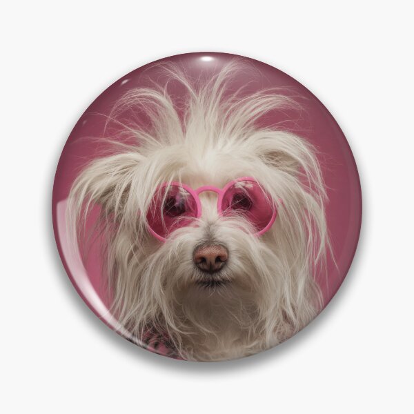 Item preview, White Dog with Pink Jacket designed and sold by AImazeD.