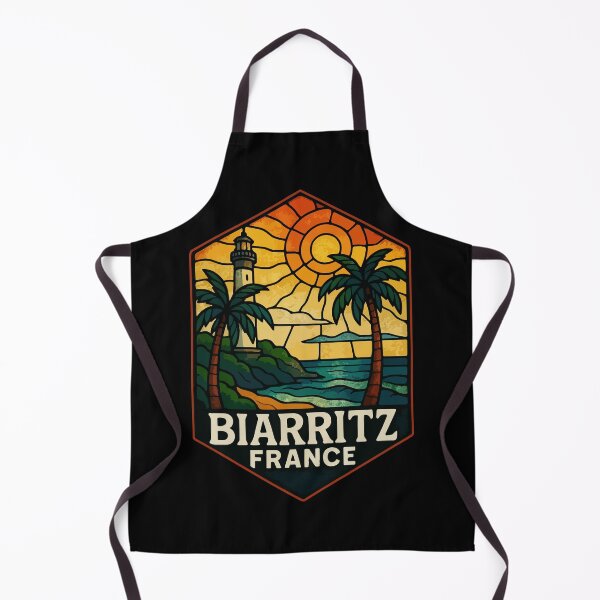 Item preview, Biarritz France Stained Glass Art Travel designed and sold by TomFrontierArt.