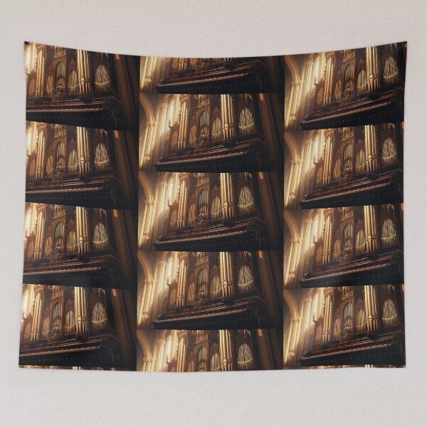 Item preview, Intricate Gothic Pipe Organ in Sunlit Cathedral designed and sold by pinkal.