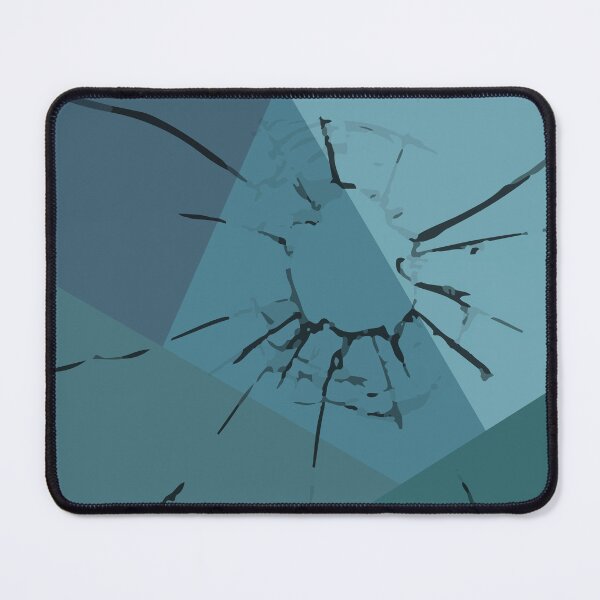 Item preview, Geometric pattern in aquamarine color with a broken glass texture designed and sold by ZorianArt.