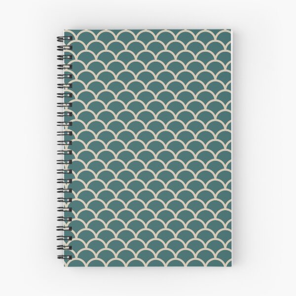 Item preview, Teal And Beige Scales Pattern designed and sold by pattern-archive.