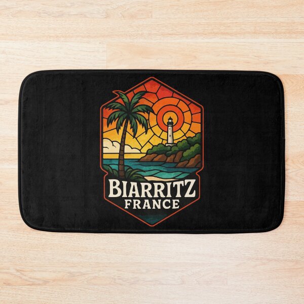 Item preview, Biarritz France Stained Glass Travel designed and sold by TomFrontierArt.