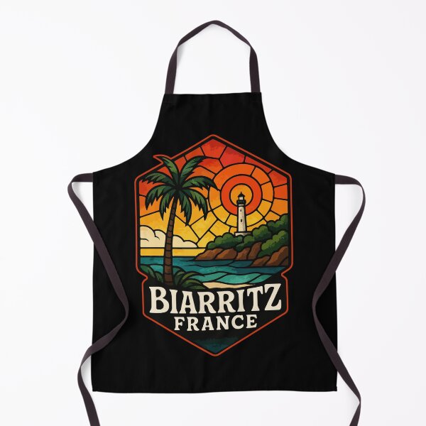 Item preview, Biarritz France Stained Glass Travel designed and sold by TomFrontierArt.