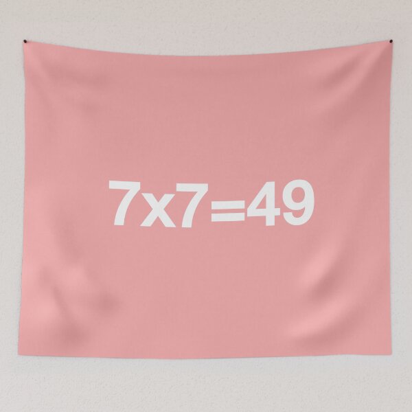 Aperçu de l'œuvre 7x7=49 Logique Mème Déclaration en gras créée et vendue par Artonmytee.
