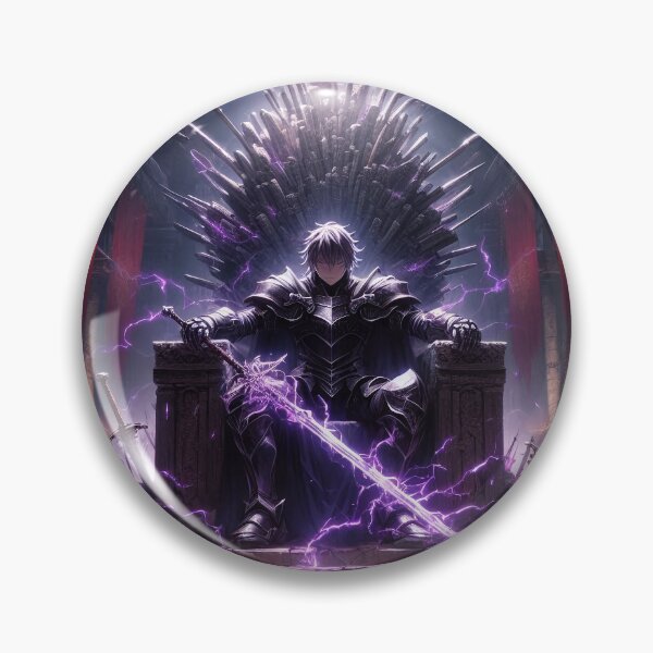 Item preview,  Reign of the Demon King: Anime Overlord on the Throne of Blades Wielding Purple Lightning designed and sold by MouradStudio.