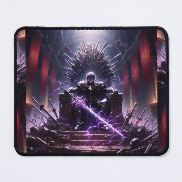 Item preview, Reign of the Demon King: Anime Overlord on the Throne of Blades Wielding Purple Lightning designed and sold by MouradStudio.