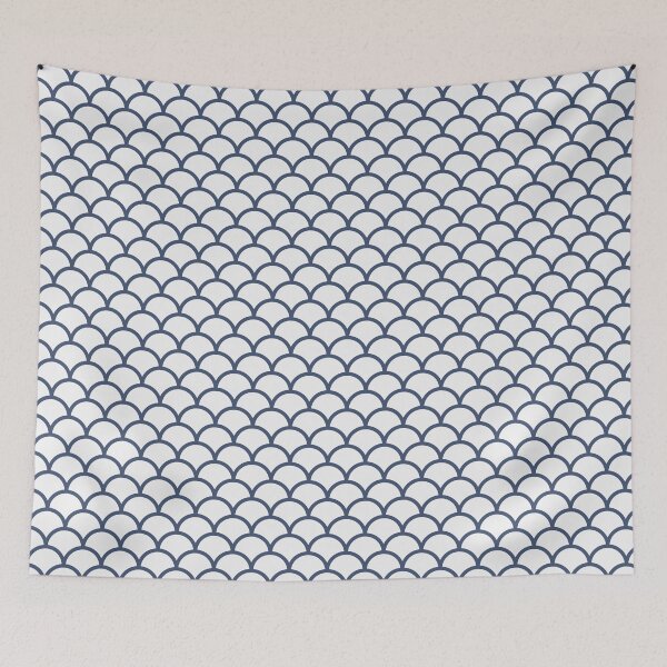 Item preview, White And Blue Scales Pattern designed and sold by pattern-archive.