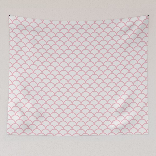 Item preview, White And Blush Scales Pattern designed and sold by pattern-archive.
