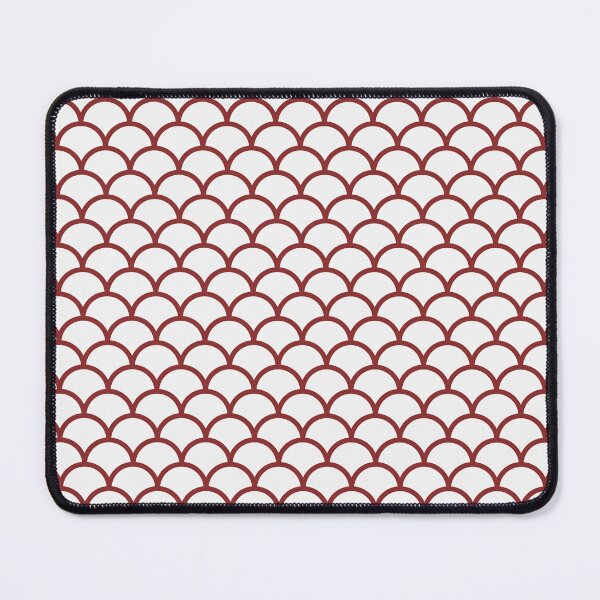 Item preview, White And Brick Red Scales Pattern designed and sold by pattern-archive.