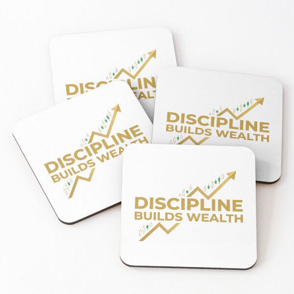 Item preview, Discipline Builds Wealth – Trading Motivation Quote for Traders & Investors designed and sold by WealthSmith.