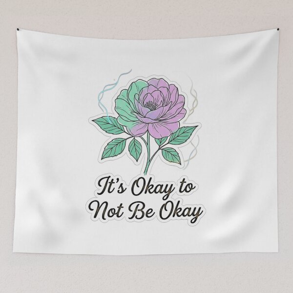 Item preview, Its Okay to Not Be Okay Flower T-Shirt | Mental Health Awareness | Self Care Gift designed and sold by Clintora.