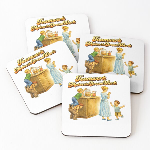 Item preview, Teamwork makes the Dream Work Funny Childhood Vintage style designed and sold by Dianefromamsterdam.