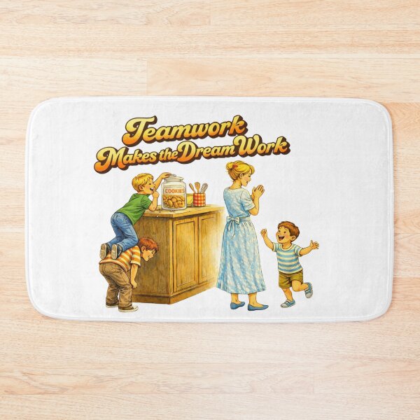 Item preview, Teamwork makes the Dream Work Funny Childhood Vintage style designed and sold by Dianefromamsterdam.