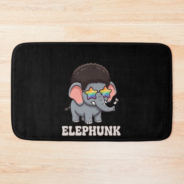 Item preview, Funky Elephant With Curly Wig And Cute Star Glasses Elephunk designed and sold by elderberry.