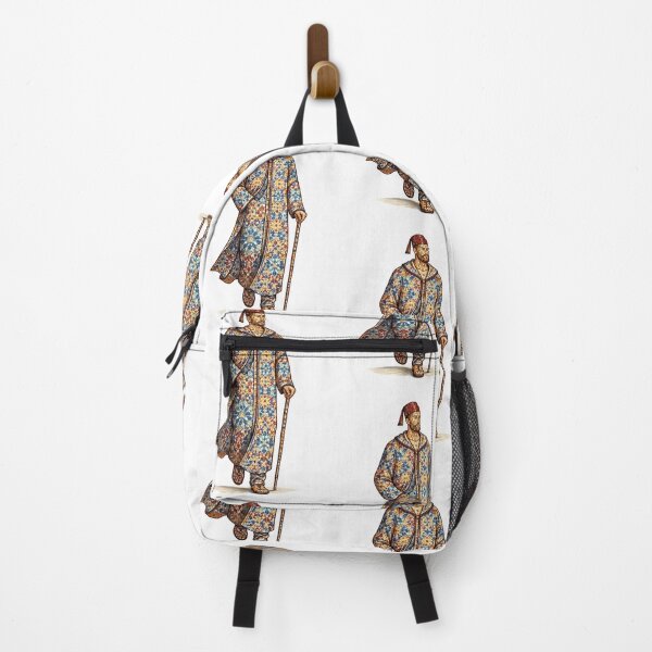 Item preview, Traditional Moroccan Man in Floral Djellaba Illustration designed and sold by Hafcishop.