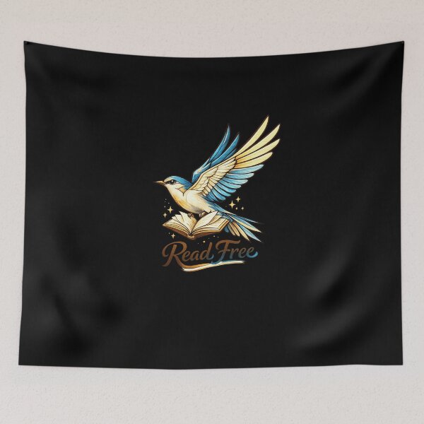 Item preview, Read Free Bird Book Design – Book Lover Freedom Reading Aesthetic designed and sold by Line-Mood1⭐️⭐️⭐️⭐️⭐️.