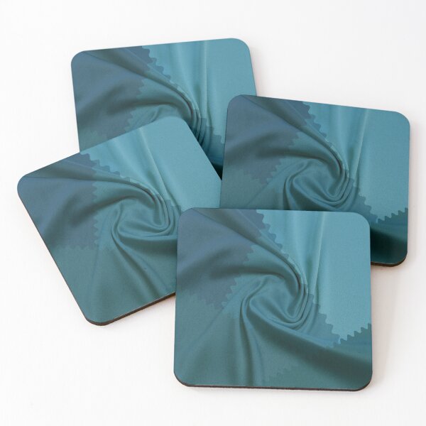 Item preview, Seafoam geometric pattern with zigzag edge and swirled fabric effect designed and sold by ZorianArt.