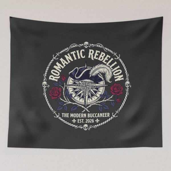 Item preview, Romantic Rebellion: The Modern Buccaneer Vintage Nautical Compass Logo designed and sold by FarDesign.