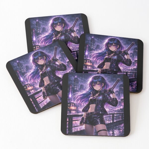 Item preview, Cyberpunk Street Warrior Anime Girl designed and sold by CyrilloArt.