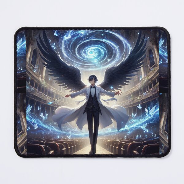 Item preview, Maestro of the Celestial Symphony: Winged Anime Conductor Orchestrating Glowing Magic designed and sold by MouradStudio.