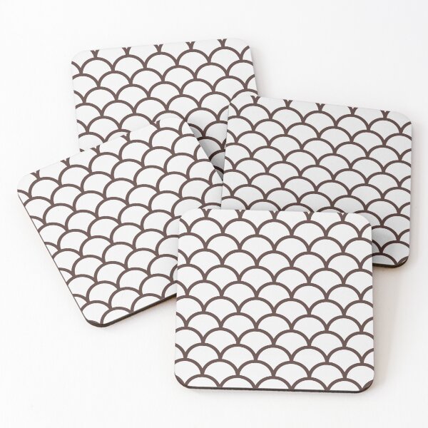 Item preview, White And Chocolate Scales Pattern designed and sold by pattern-archive.