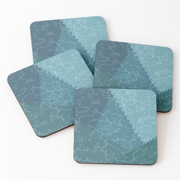 Item preview, Geometric pattern of aquamarine color with zigzag edge 4 designed and sold by ZorianArt.