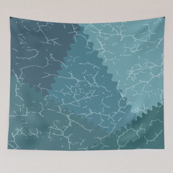 Item preview, Geometric pattern of aquamarine color with zigzag edge 4 designed and sold by ZorianArt.