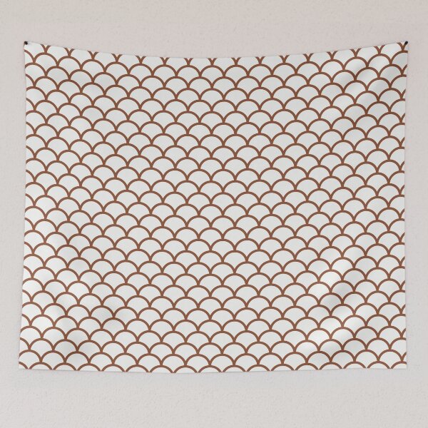 Item preview, White And Copper Scales Pattern designed and sold by pattern-archive.