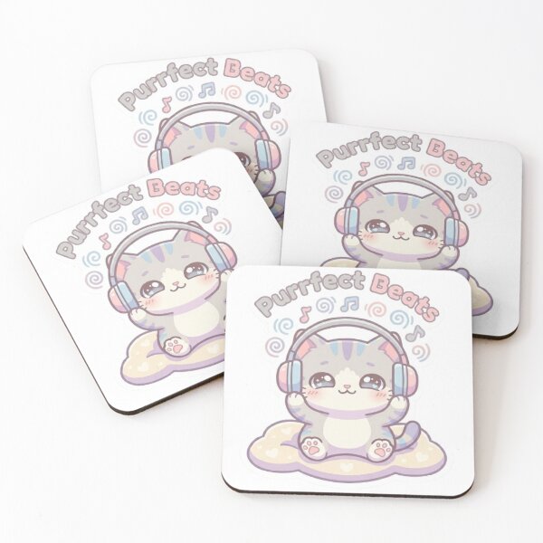 Item preview, Kawaii Music Cat Headphones designed and sold by Meowza Studio.