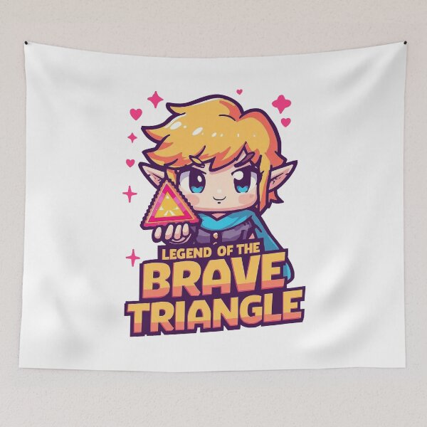 Item preview, Legend Of The Brave Triangle – Cute Retro Adventure Pixel Art Design designed and sold by Dhenin Studio.