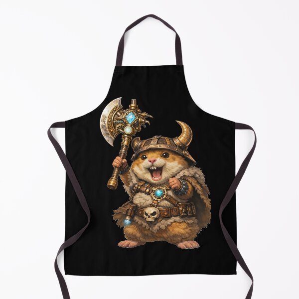Item preview, Steampunk Hamster Warrior – Cute Viking with Mechanical Axe designed and sold by Kiziorq.