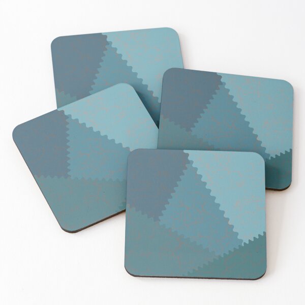 Item preview, Geometric pattern in aquamarine color with zigzag edge 3 designed and sold by ZorianArt.