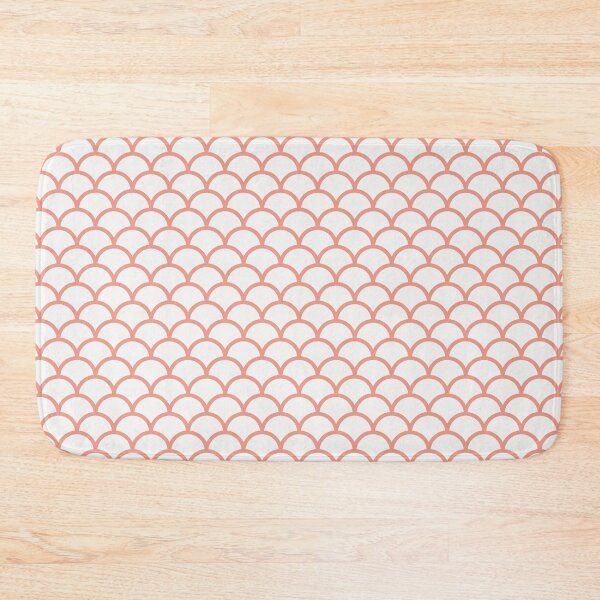 Item preview, White And Coral Scales Pattern designed and sold by pattern-archive.