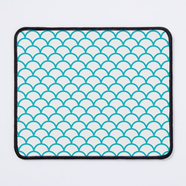 Item preview, White And Cyan Scales Pattern designed and sold by pattern-archive.