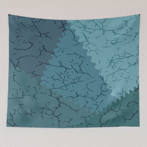 Item preview, Geometric pattern in aquamarine color with zigzag edge 2 designed and sold by ZorianArt.