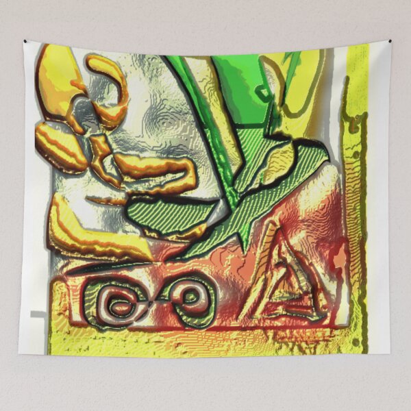 Item preview, golden relics tinfoil colorful geometric abstract design designed and sold by SmashingDeals.