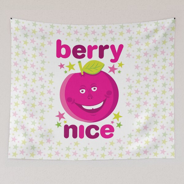 Item preview, Berry Nice Funny Pink Berry Character Design – Cute Fruit Pun Gift designed and sold by Fabulosa Designs.